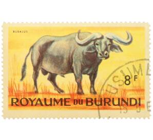 Почтовая марка 8 франков 1964 года Бурунди «Фауна Африки — Африканский буйвол» — Фото №1