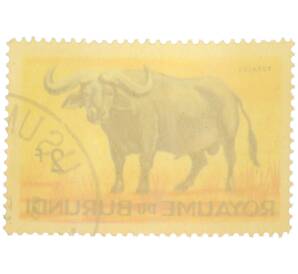 Почтовая марка 2 франка 1964 года Бурунди «Фауна Африки — Африканский буйвол» — Фото №2