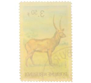 Почтовая марка 3.5 франка 1964 года Бурунди «Фауна Африки — Обыкновенный водяной козел» — Фото №2