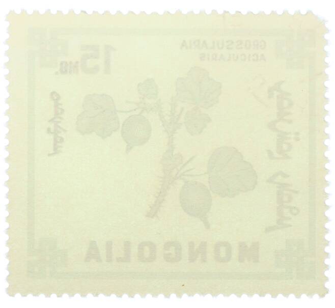 Почтовая марка 15 мунгу 1968 года Монголия «Ягоды — Крыжовник игольчатый» (Артикул: K12-81613) — Фото №2
