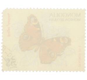 Почтовая марка 5 мунгу 1963 года Монголия «Бабочки — Павлиний глаз» — Фото №2