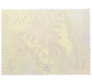 Почтовая марка 1.50 злотых 1967 года Польша «Бабочки — Махаон» — Фото №2