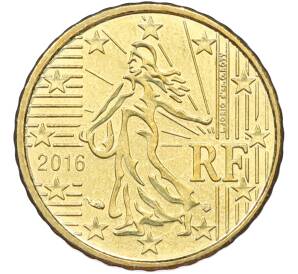 10 евроцентов 2016 года Франция — Фото №1