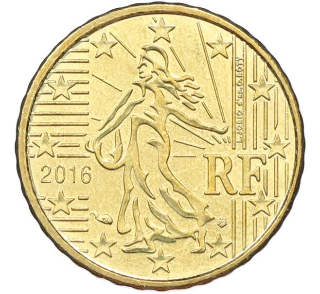 Монета 10 евроцентов 2016 года Франция (Артикул: K12-81688) — Фото №1
