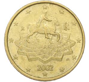 50 евроцентов 2002 года Италия — Фото №1