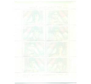 Полная серия марок 2001 года Индонезия «100-летие со дня рождения Сукарно» на листе — Фото №2