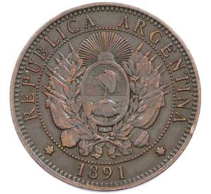 2 сентаво 1891 года Аргентина — Фото №2