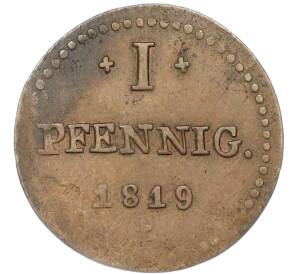 1 пфенниг 1819 года Гессен-Дармштадт — Фото №2