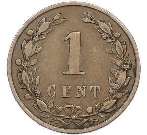 1 цент 1884 года Нидерланды — Фото №2