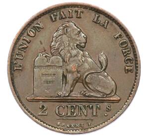 2 сантима 1876 года Бельгия — Фото №1