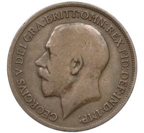 1 пенни 1919 года Великобритания — Фото №2