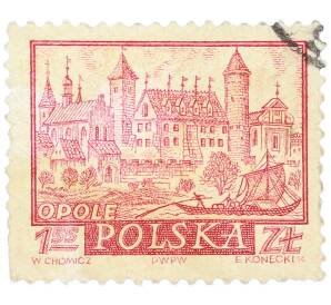 Почтовая марка 1.55 злотых 1960 года Польша «Исторические города Польши — Ополе» — Фото №1