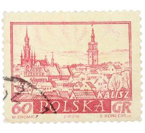 Почтовая марка 60 грошей 1960 года Польша «Исторические города Польши — Калиш» — Фото №1