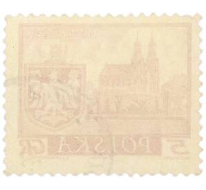 Почтовая марка 5 грошей 1960 года Польша «Исторические города Польши — Гнезно» — Фото №2