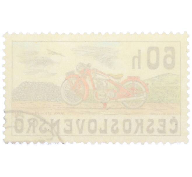 Почтовая марка 60 геллеров 1975 года Чехословакия «Чехословацкие мотоциклы — Ява 175» (Артикул: K12-81840) — Фото №2