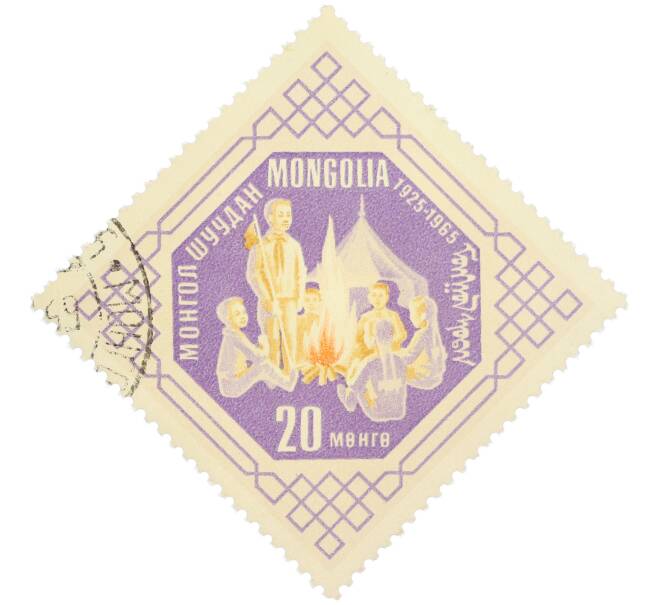 Почтовая марка 20 мунгу 1965 года Монголия «40 лет Пионерской организации Монголии» (Артикул: K12-81852) — Фото №1