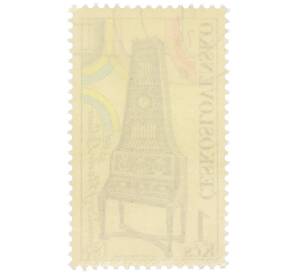 Почтовая марка 1 крона 1974 года Чехословакия «Музыкальные инструменты — Пирамидальное пианино» — Фото №2