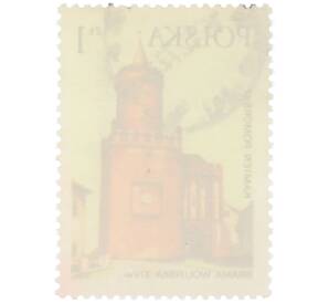 Почтовая марка 1 злотый 1977 года Польша «Замки и архитектурные памятники — Волинские ворота в Камень-Поморском» — Фото №2