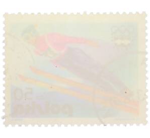 Почтовая марка 50 грошей 1976 года Польша «XII зимние Олимпийские игры в Инсбруке — Прыжки с трамплина» — Фото №2