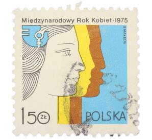 Почтовая марка 1.50 злотых 1975 года Польша «Международный год женщин» — Фото №1