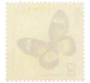Почтовая марка 12 су 1966 года Северный Вьетнам (ДРВ) «Бабочки — Cethosia cyane» — Фото №2