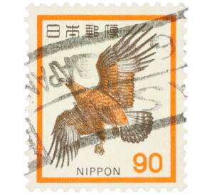 Почтовая марка 90 йен 1973 года Япония «Японский золотой орел» — Фото №1