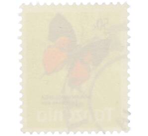 Почтовая марка 50 центов 1973 года Танзания «Бабочки — Axiocerses styx» — Фото №2