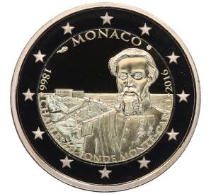 2 евро 2016 года Монако «150 лет основанию Монте-Карло» — Фото №1