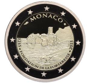 2 евро 2015 года Монако «800 лет основанию крепости» — Фото №1