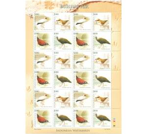 Полная серия марок 2014 года Индонезия «Птицы» на листе — Фото №1