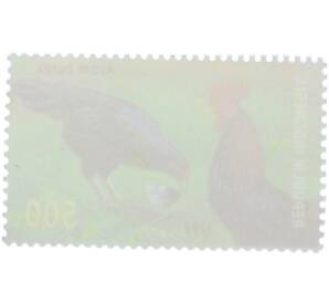 Почтовая марка 500 рупий 1999 года Индонезия «Домашние животные — Ayam buras» — Фото №2