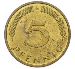 5 пфеннигов 1991 года G Германия — Фото №2
