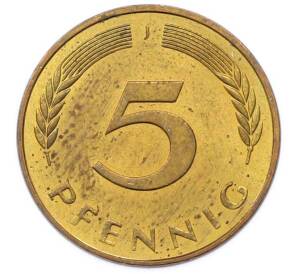 5 пфеннигов 1984 года J Германия — Фото №2