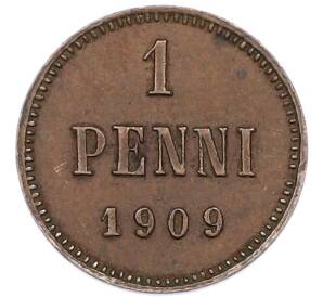 1 пенни 1909 года Русская Финляндия — Фото №1