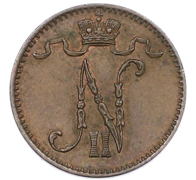 Монета 1 пенни 1900 года Русская Финляндия (Артикул: K12-82774) — Фото №2