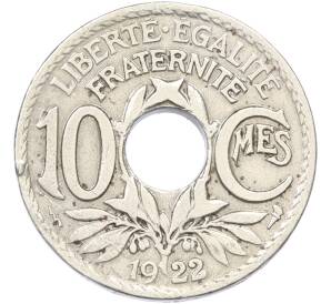 10 сантимов 1922 года Франция — Фото №1