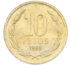 10 песо 1988 года Чили — Фото №1