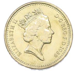 1 фунт 1989 года Великобритания — Фото №2