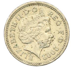 1 фунт 2002 года Великобритания — Фото №1