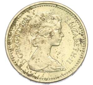 1 фунт 1983 года Великобритания — Фото №2