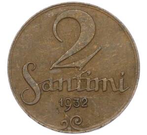 2 сантима 1932 года Латвия — Фото №1