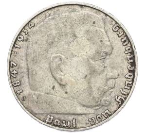 2 рейхсмарки 1938 года J Германия — Фото №2