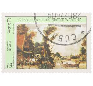 Почтовая марка 13 сентаво 1978 года Куба «Произведения искусства из Национального музея (1978) — Эль-Гвадалквивир» — Фото №1