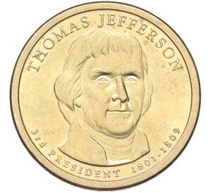 1 доллар 2007 года (P) США «3-й президент США Томас Джефферсон» — Фото №1