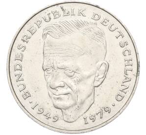 2 марки 1990 года G Западная Германия (ФРГ) «Курт Шумахер» — Фото №1