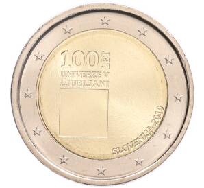 2 евро 2019 года Словения «100 лет основанию Люблянского университета» — Фото №1