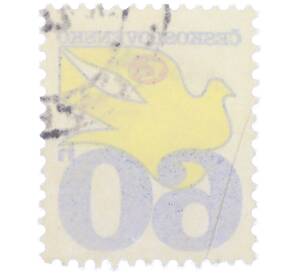 Почтовая марка 60 геллеров 1974 года Чехословакия «Международный год мира — Почтовый голубь» — Фото №2