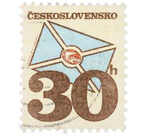 Почтовая марка 30 геллеров 1974 года Чехословакия «Почтовые эмблемы — Стилизованное письмо» — Фото №1
