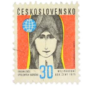 Почтовая марка 30 геллеров 1975 года Чехословакия «Международный год женщины» — Фото №1