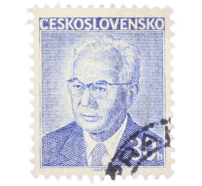 Почтовая марка 30 геллеров 1975 года Чехословакия «Президент Густав Гусак» (Артикул: K12-83322) — Фото №1